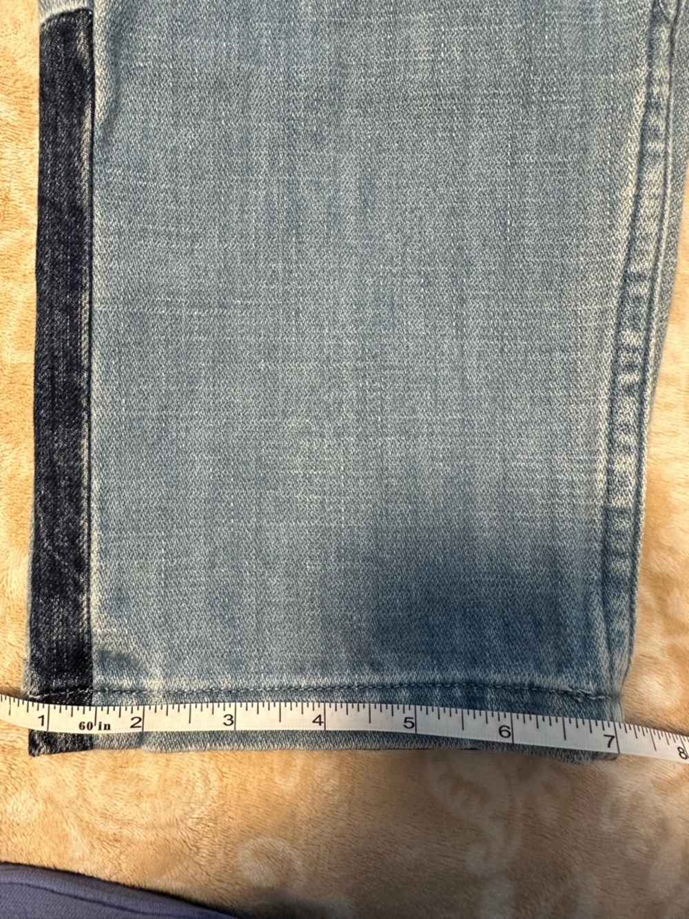 Helmut Lang Two-Tone Patchwork Blue Straight Jeans - Picture 13 of 15